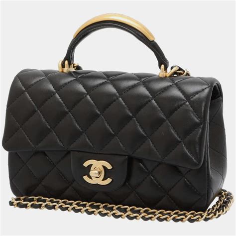 chanel top handle mini bag.